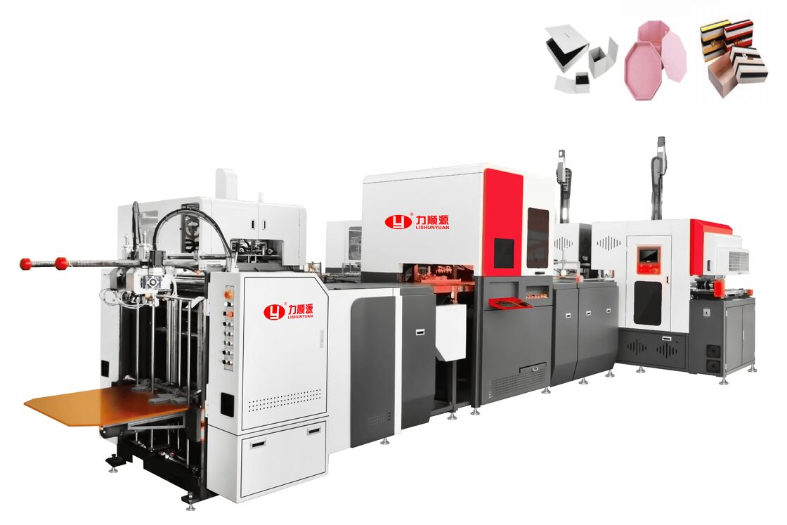 Intelligent High Speed Automatic Rigid Box Making Machine Multifunction 2 In 1 50-52pcs/Min Gift Box Making Machine