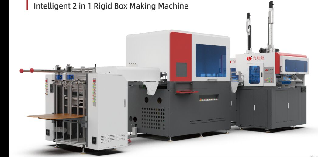LY- HB-3000CB Intelligent 2 In 1 High Speed Rigid Box Making Machine dalam fungsi menekan gelembung Mesin pembuatan kotak kaku otomatis / Mesin pembuatan kotak otomatis